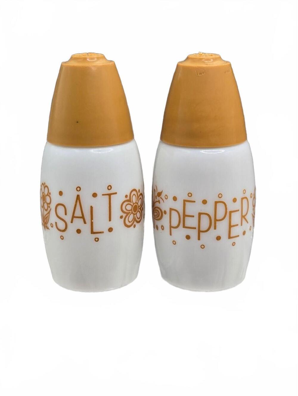 Vintage Gemco Butterfly Gold Salt and Pepper Shaker Set Pyrex Corningware